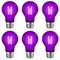 Luxrite A19 LED Edison Purple Light Bulbs 4.5W 60W Equivalent Clear Glass E26 Base, 6PK LR21721-6PK - alternate 1